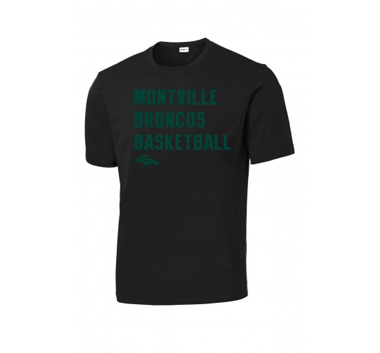 Montville Broncos Basketball Sport-Tek® PosiCharge® Competitor™ Tee Design #2